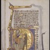 Universit� de Li�ge � ms. 431 � Psautier de Lambert le B�gue � Lettrine D (la fuite en Egypte) � f. 44