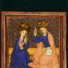 Archives et Biblioth�que de la Cath�drale de Tournai � B.C.T. A 14 B � Missel d\'Ourscamp � Couronnement de Marie (miniature du 14e s. coll�e dans un missel des 17e et 18e s.)