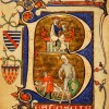 Archives et Biblioth�que de la Cath�drale de Tournai � B.C.T. A 17 � Psautier dit de Louis le Hutin � Lettrine � B � soulignant le d�but du psaume � Beatus vir �